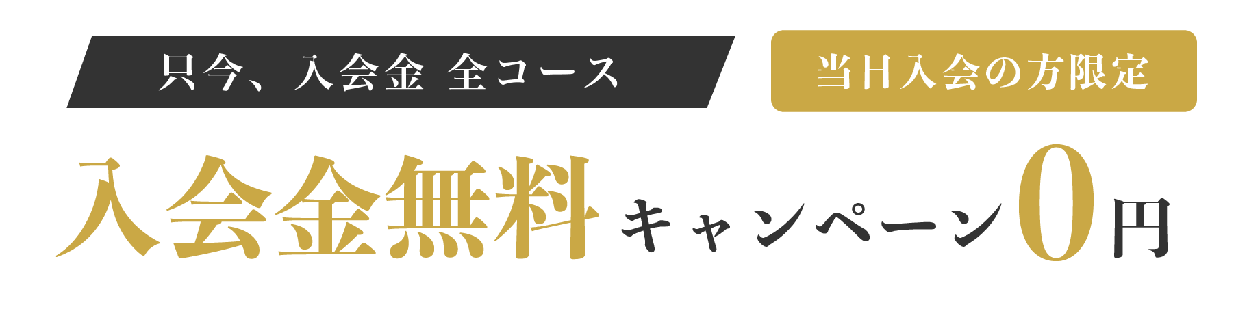 只今、入会金 全コース無料キャンペーン中!!